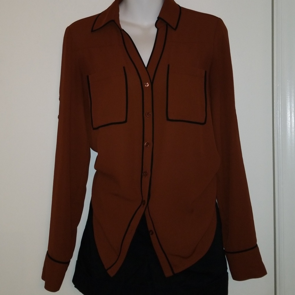 Express Slim Fit Portofino Shirt, size small